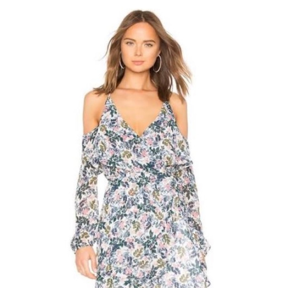 BCBG Cold Shoulder Dress - Floral